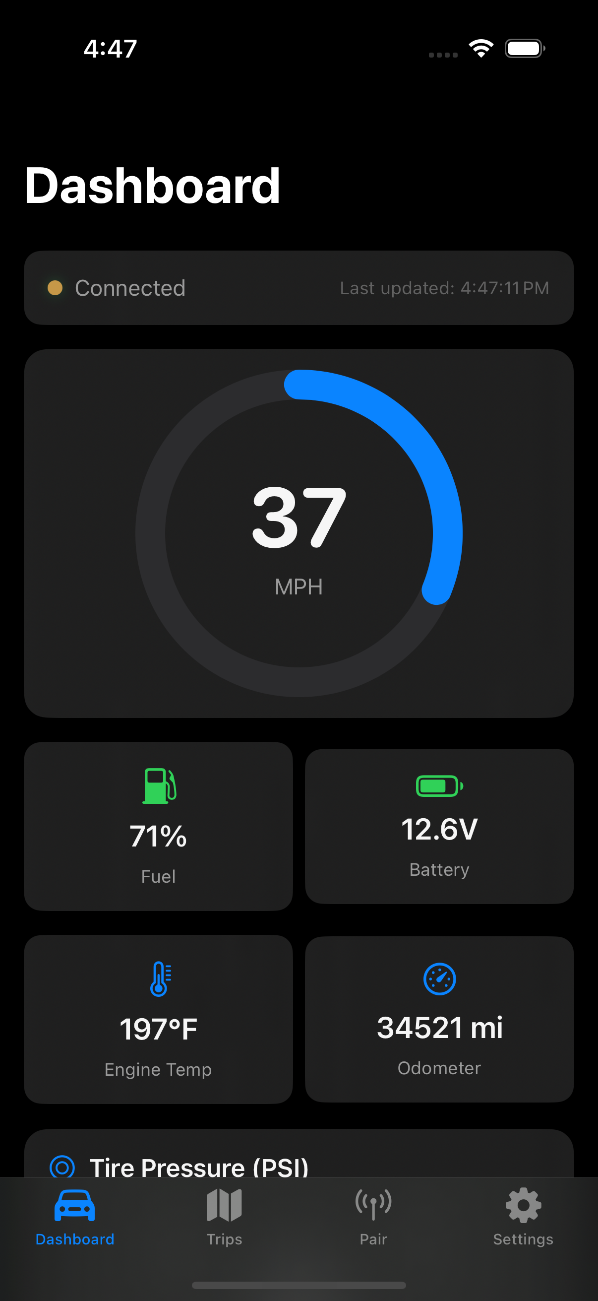 Dashboard (Connected)